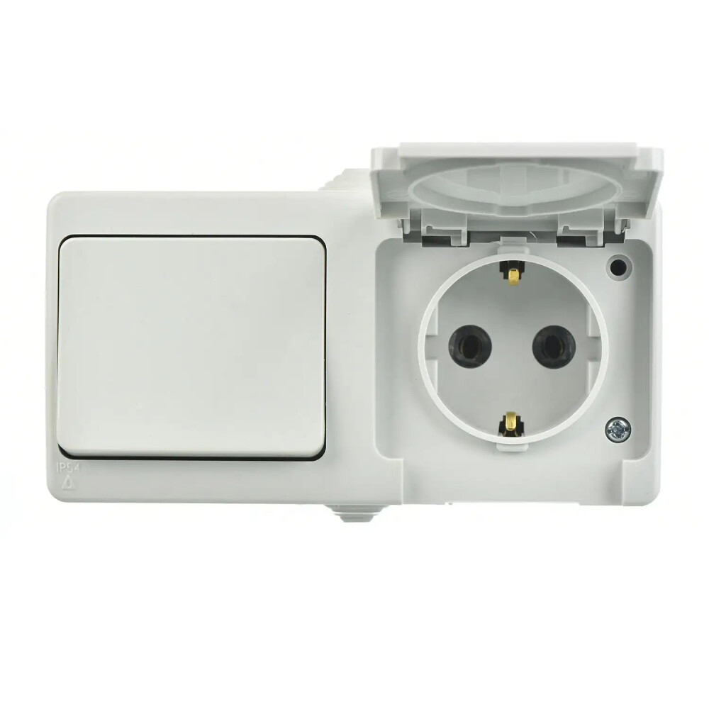 Fantasy Nemliyer İkili Grup (Anahtar + Kap. Top. Priz), Gri - Günsan