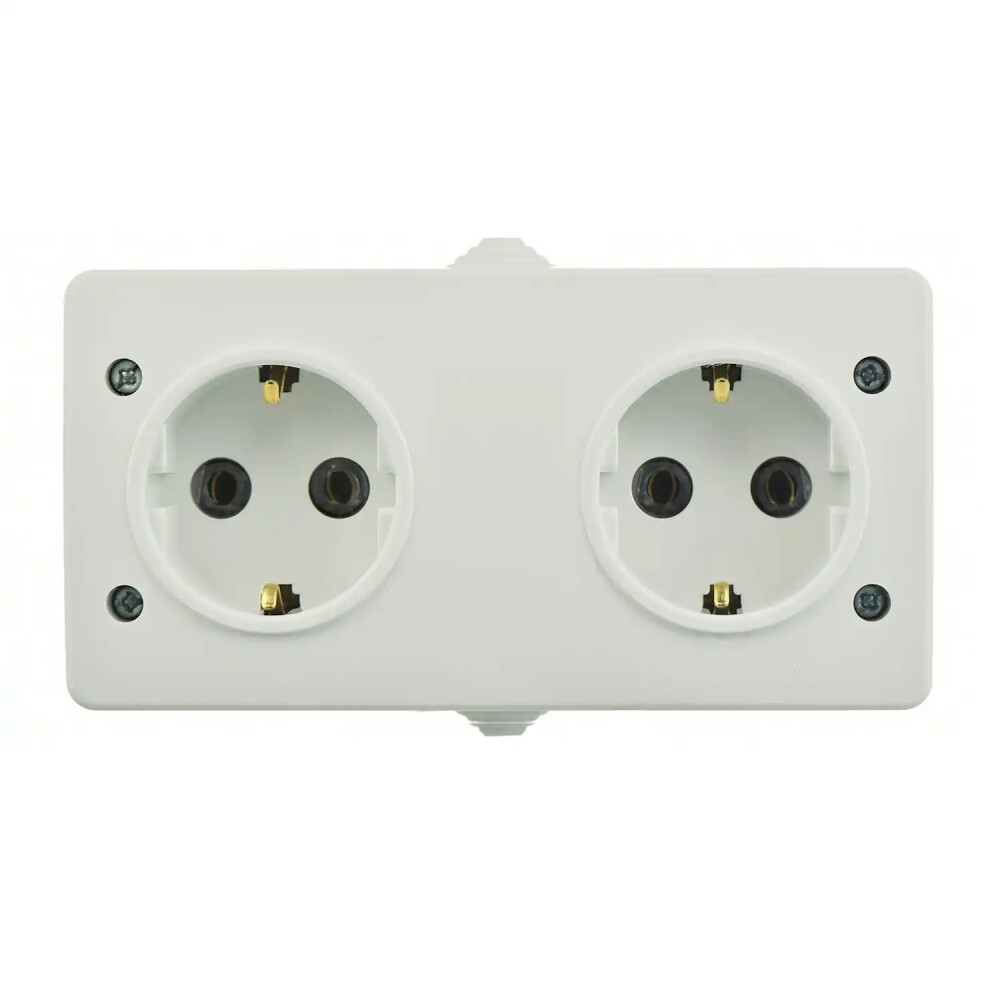 Fantasy Nemliyer İkili Grup (Kapaksız) (Top. Priz + Top. Priz), Gri - Günsan Elektrik