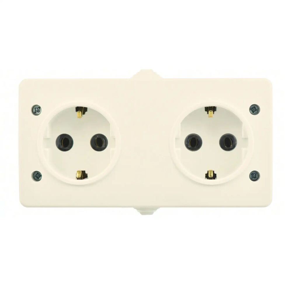 Fantasy Nemliyer İkili Grup (Kapaksız) (Top. Priz + Top. Priz), Krem - Günsan Elektrik