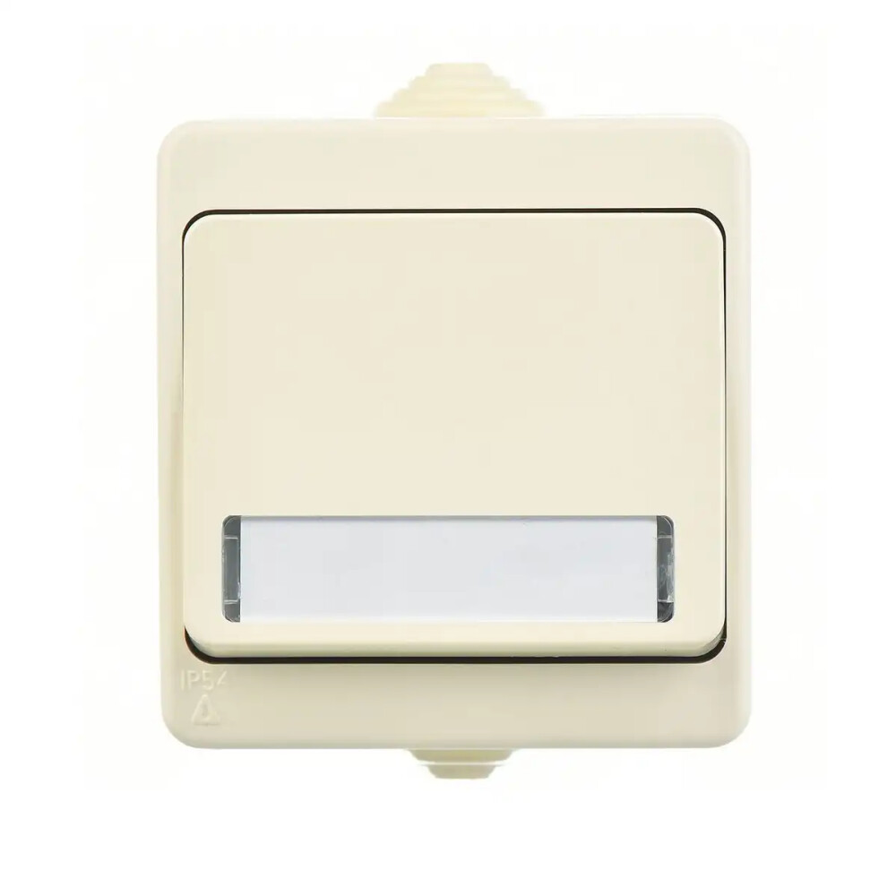 Fantasy Nemliyer Işıklı Etiketli Zil Butonu, 12V, Krem - Günsan Elektrik