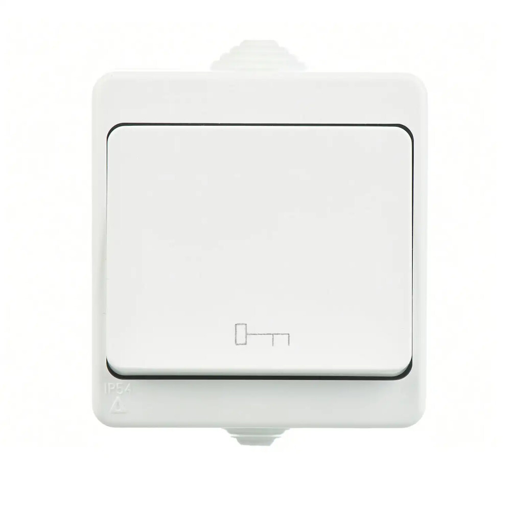 Push Button with Key Symbol, White - Günsan Elektrik