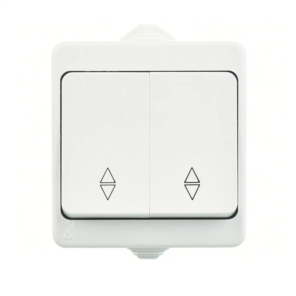 2 Gang 2 Way Switch, White - Günsan Elektrik