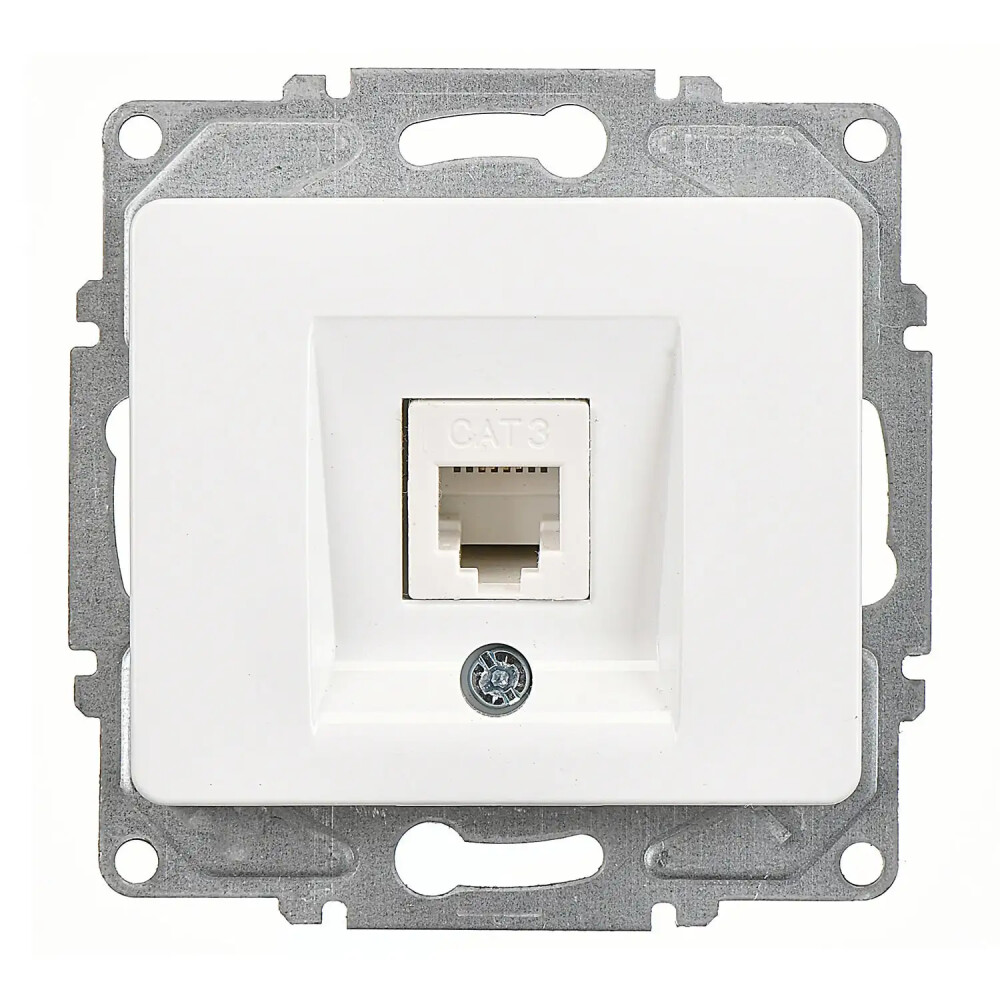 Fantasy Nümeris Telefon Prizi (Cat3), Beyaz (Mekanizma + Tuş/Kapak) - Günsan Elektrik