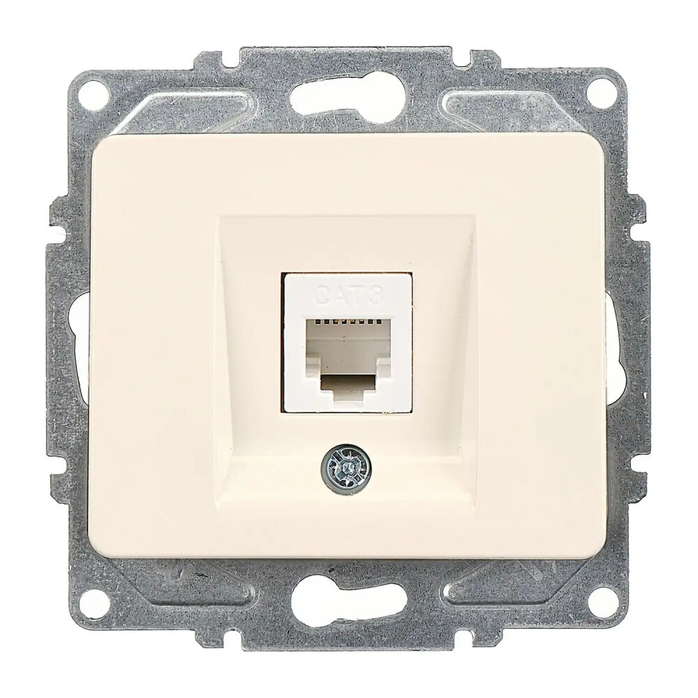 Fantasy Nümeris Telefon Prizi (Cat3), Krem (Mekanizma + Tuş/Kapak) - Günsan Elektrik