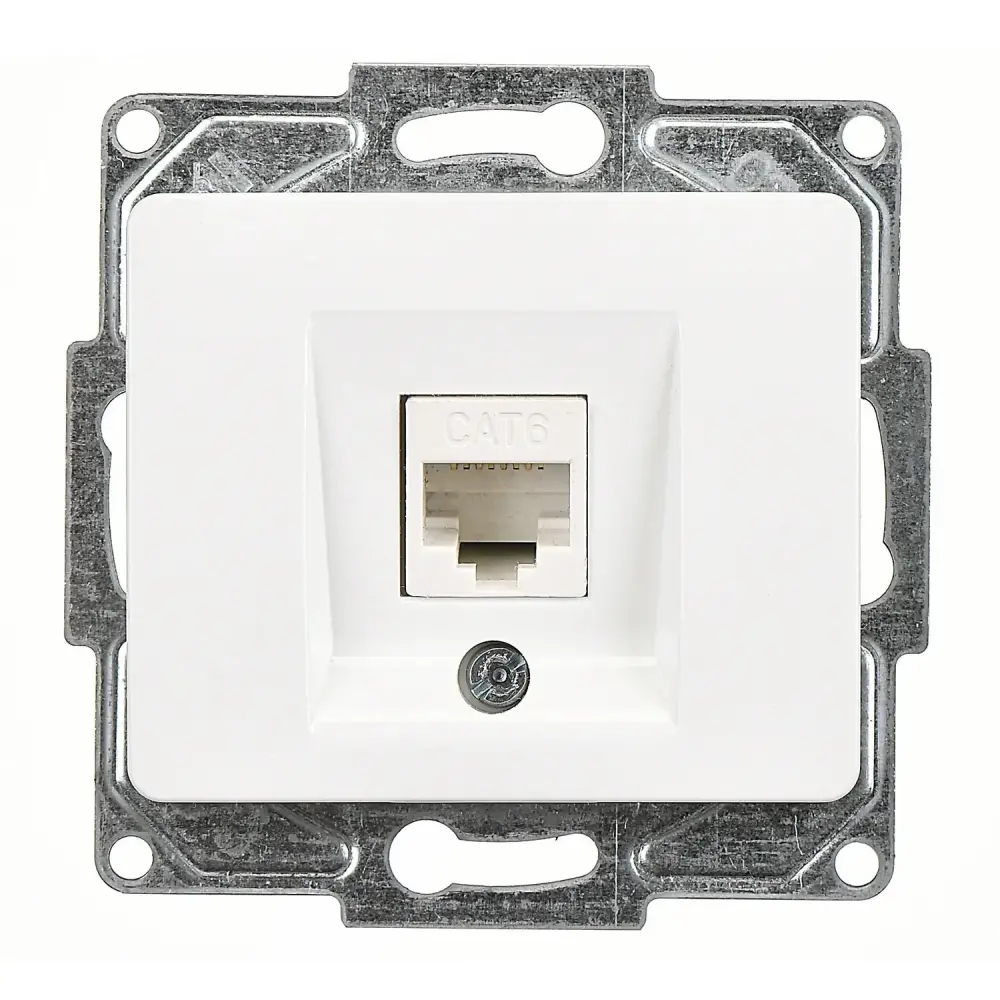 Fantasy Tekli Data Prizi (RJ45 Cat6), Beyaz (Mekanizma + Tuş/Kapak) - 1