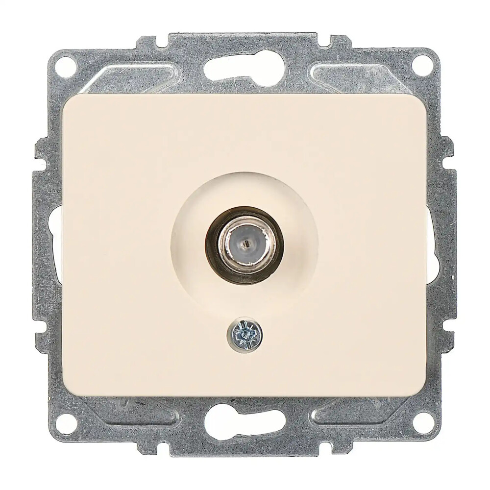 SAT socket, Single, Cream - Günsan Elektrik