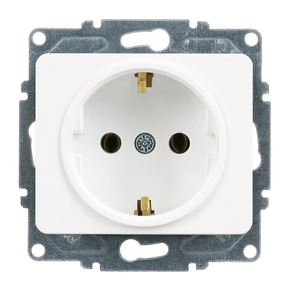 Fantasy Topraklı Priz, Beyaz (Mekanizma + Tuş/Kapak) - Günsan Elektrik