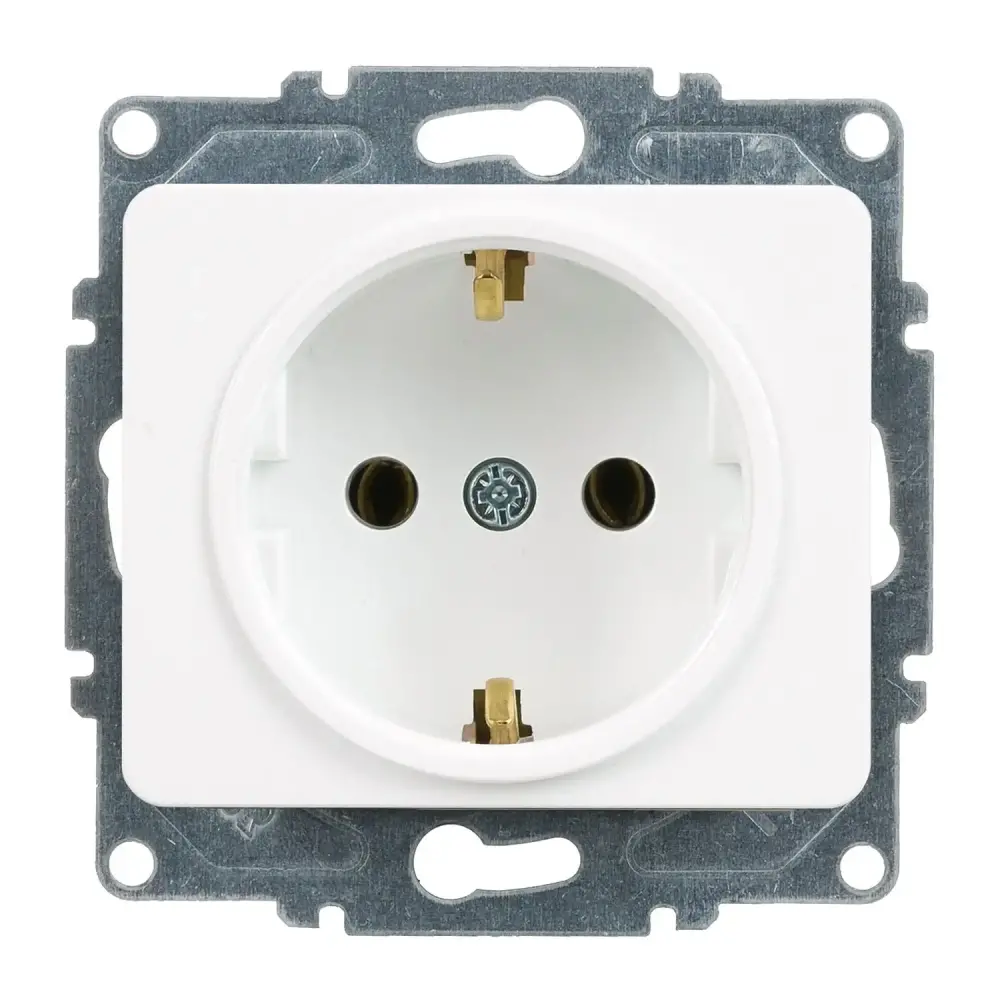 Fantasy Topraklı Priz (klipsli), Beyaz (Mekanizma + Tuş/Kapak) 