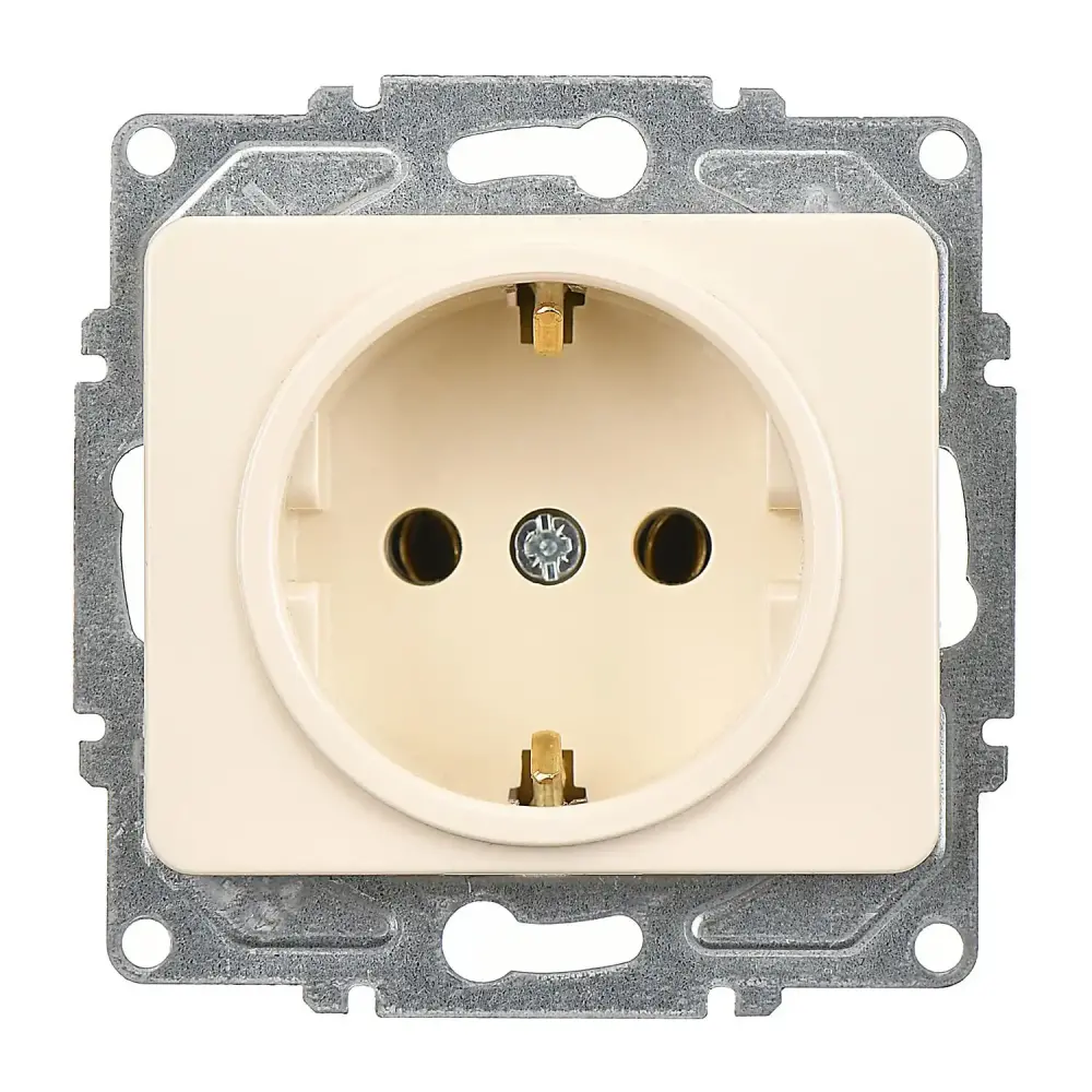 Fantasy Topraklı Priz, Krem (Mekanizma + Tuş/Kapak) - 1