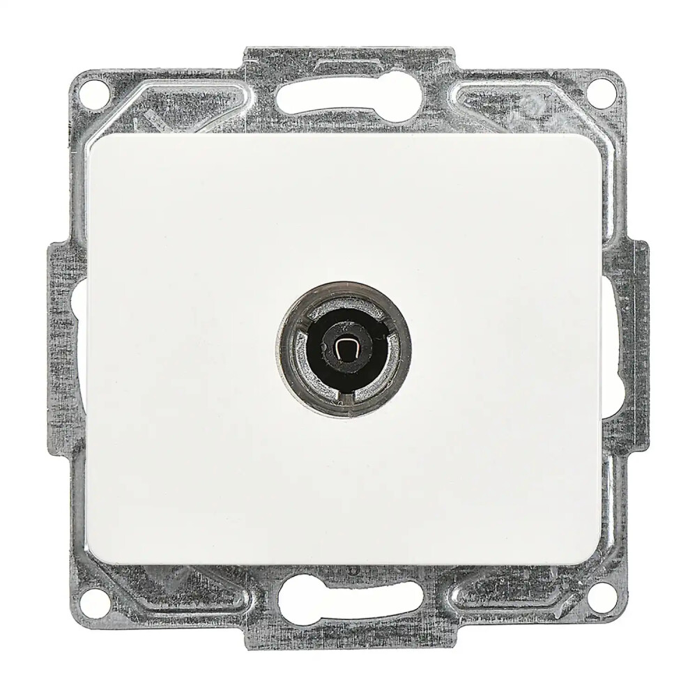 TV Socket, Ending-Intermediate, White - Günsan Elektrik