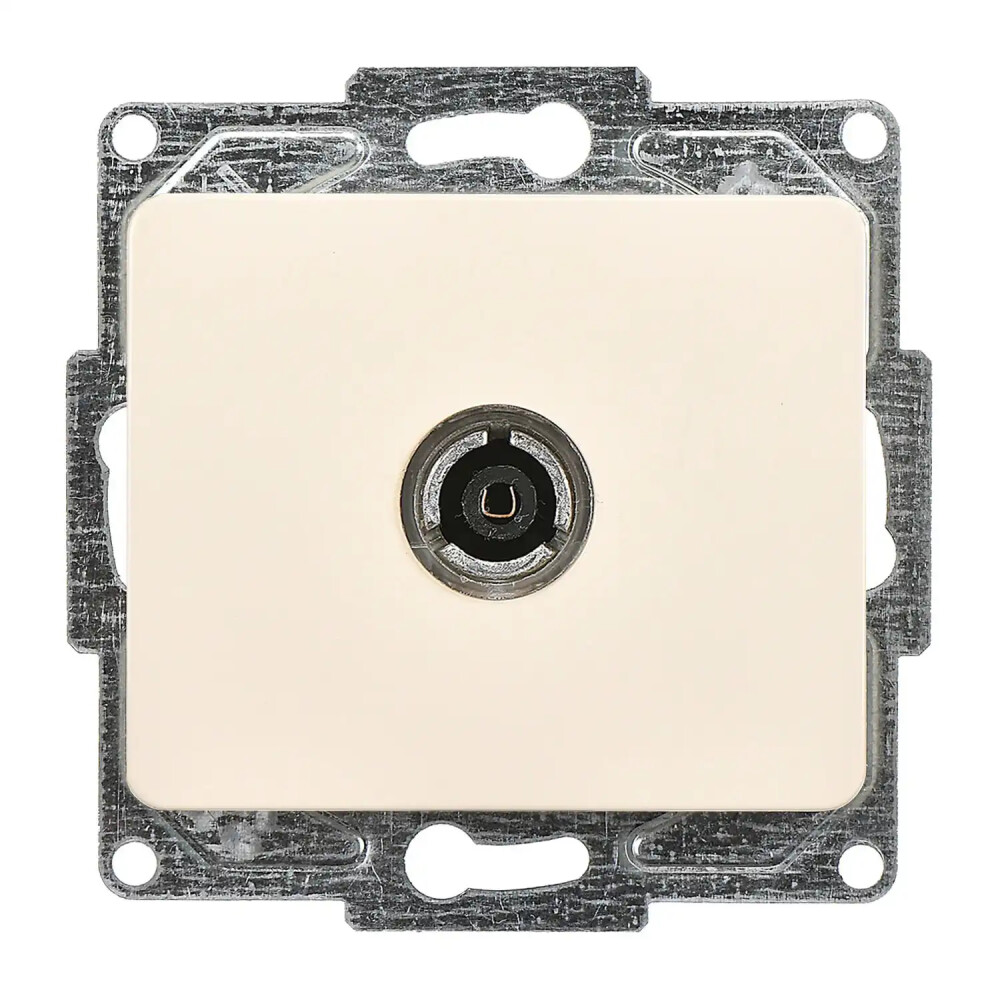 TV Socket, Ending-Intermediate, Cream - Günsan Elektrik