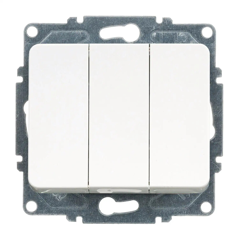 Fantasy Üçlü Anahtar, Beyaz (Mekanizma + Tuş/Kapak) - Günsan Elektrik