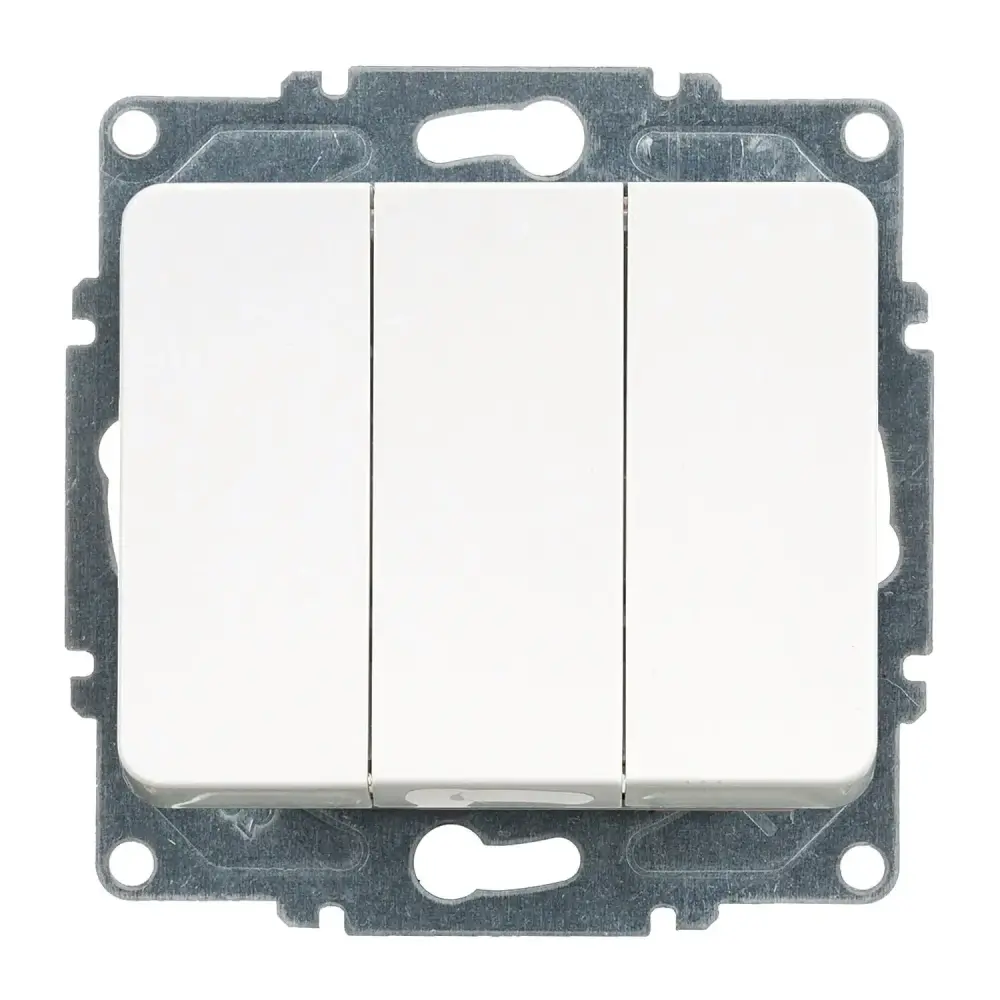 Fantasy Üçlü Anahtar, Beyaz (Mekanizma + Tuş/Kapak) - 1