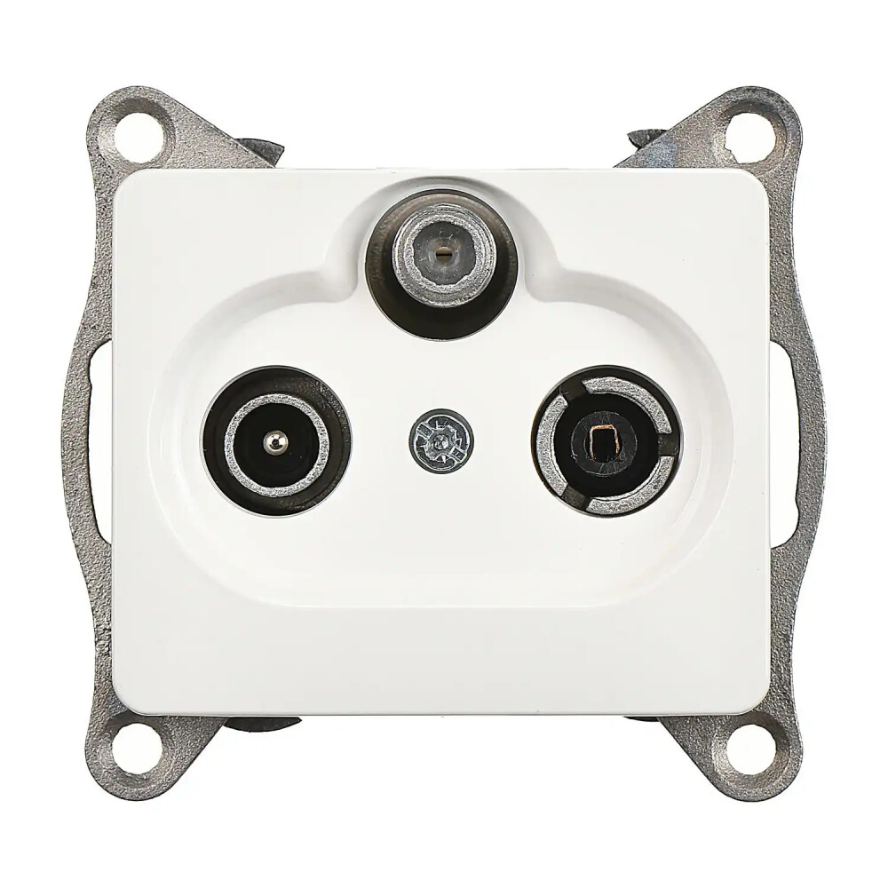 TV-R-SAT Socket, Intermediate, White - Günsan Elektrik