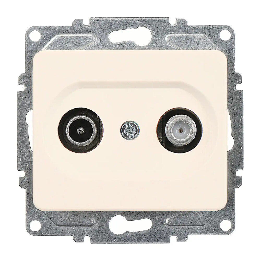 Fantasy Uydu Prizi Sonlu (Alcad Sat-TV), Krem (Mekanizma + Tuş/Kapak) - Günsan Elektrik