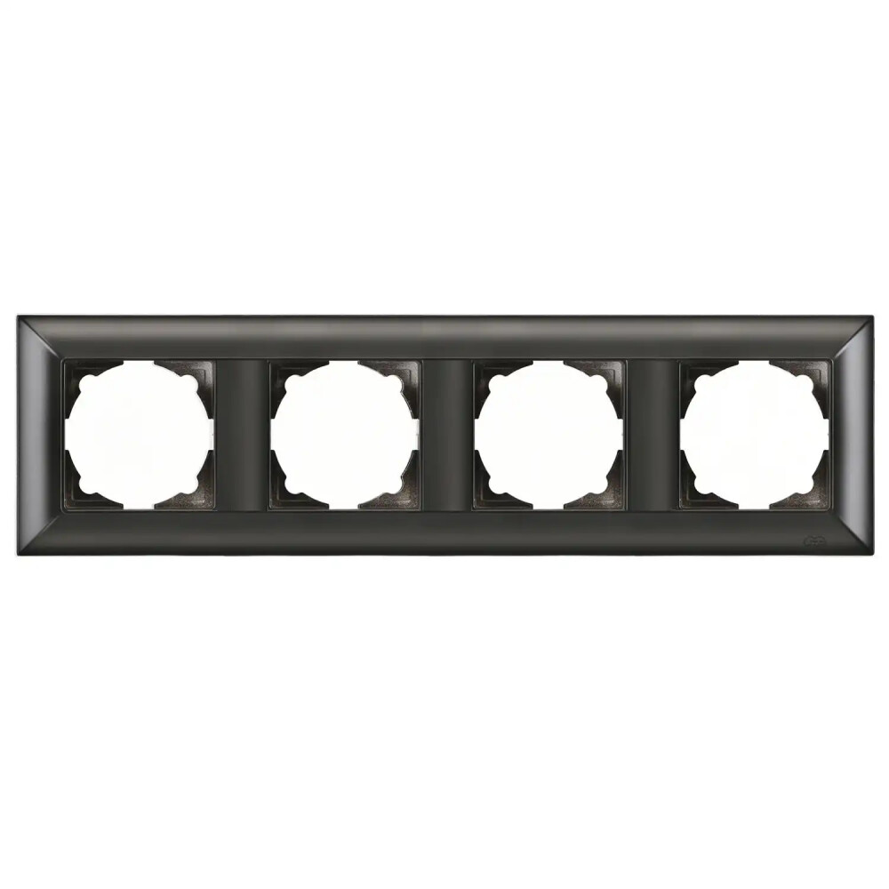 Neoline Dörtlü Çerçeve, Metalik Siyah - Günsan Elektrik
