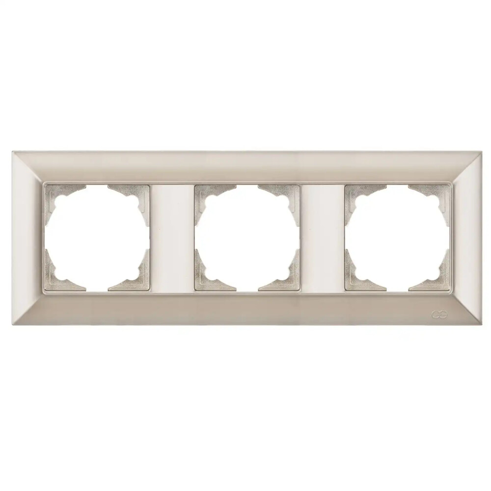 Neoline Üçlü Çerçeve, Metalik Bej - Günsan Elektrik