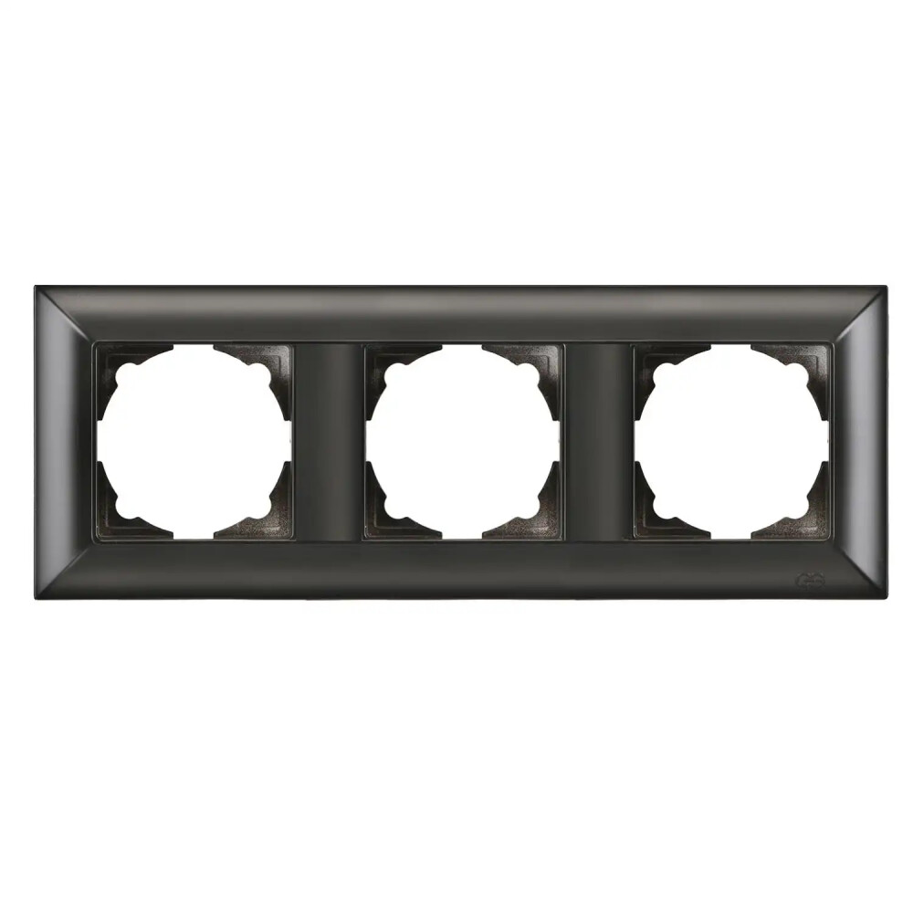 Neoline Üçlü Çerçeve, Metalik Siyah - Günsan Elektrik