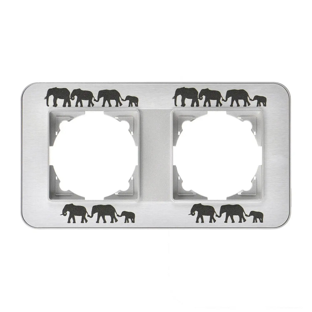 Radius Design İkili Çerçeve, Gümüş / Good Luck - Günsan Elektrik