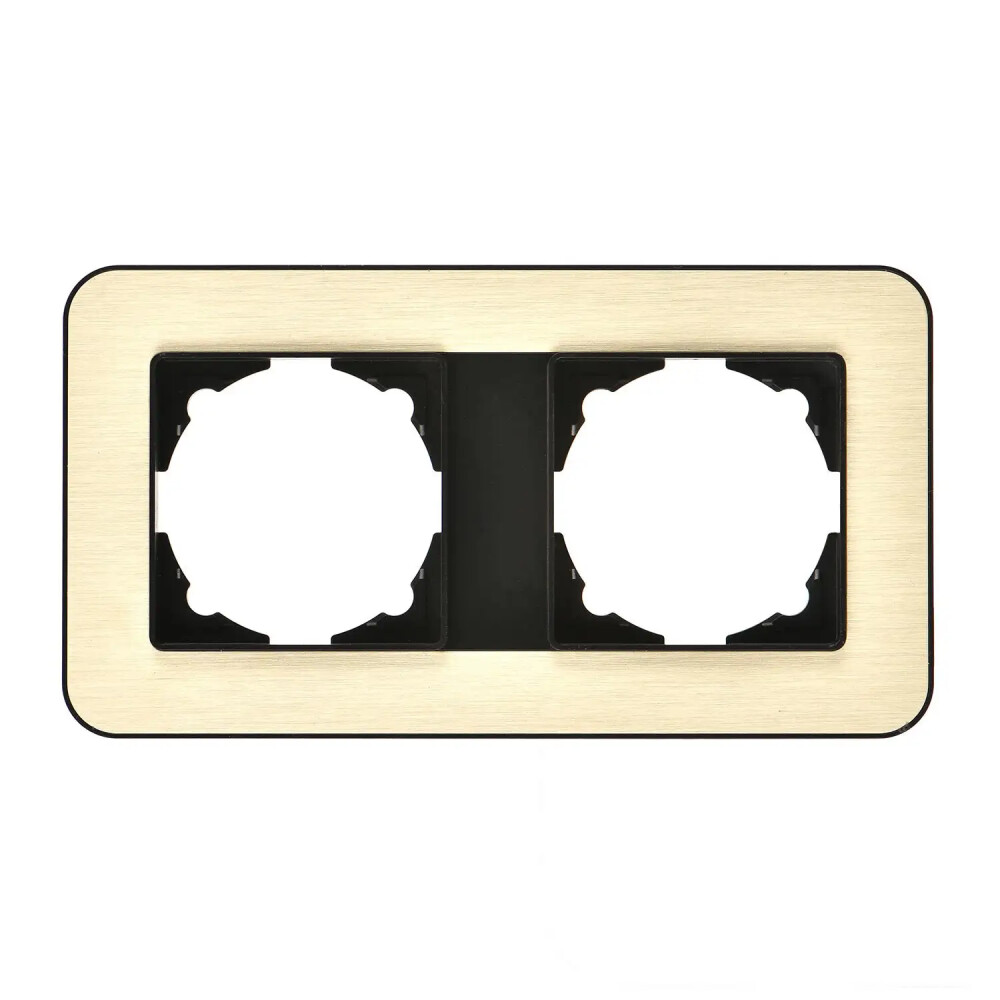 Radius Elements İkili Çerçeve, Metalik Siyah / Gold - Günsan Elektrik