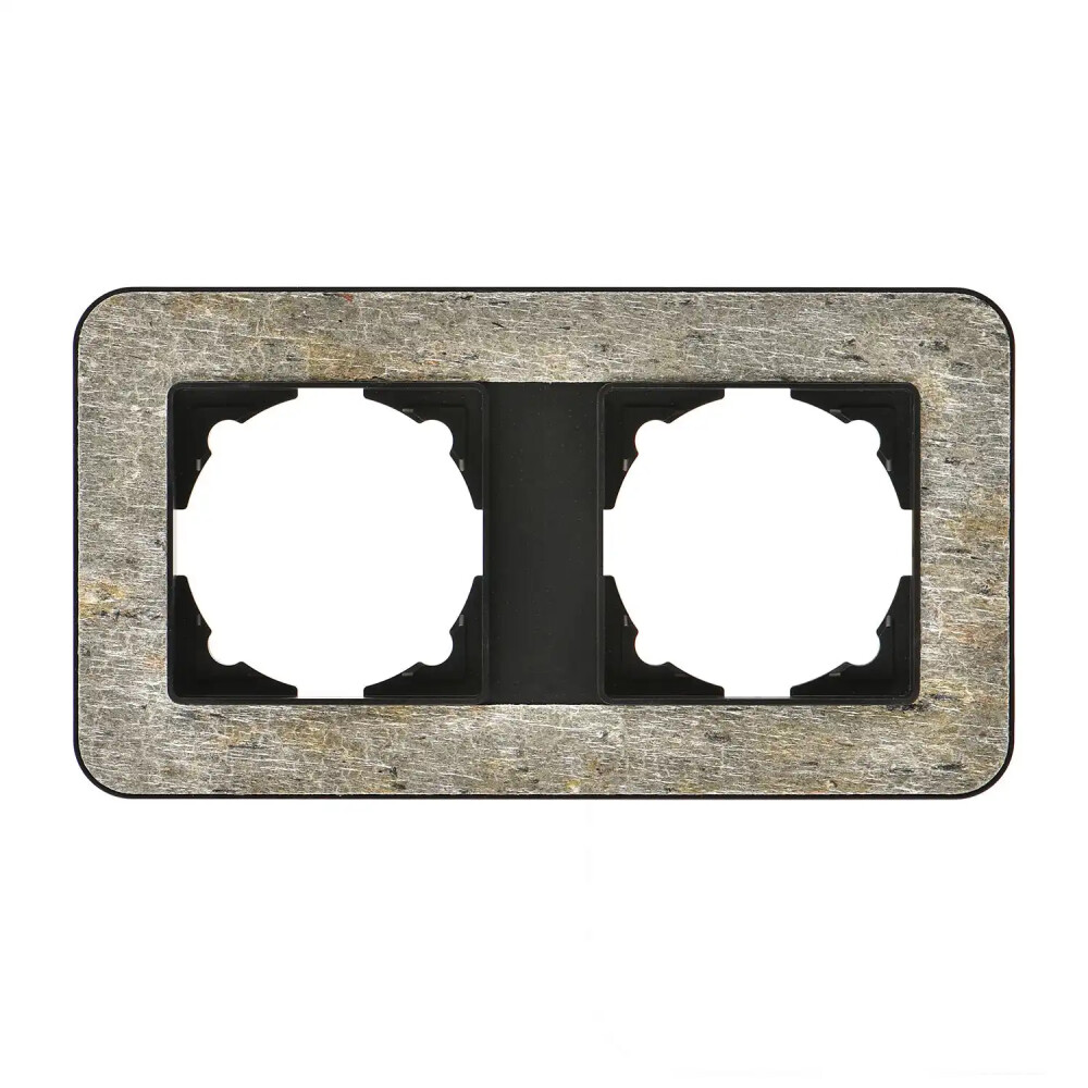 Radius Elements İkili Çerçeve, Metalik Siyah / Silver Gold - Günsan Elektrik