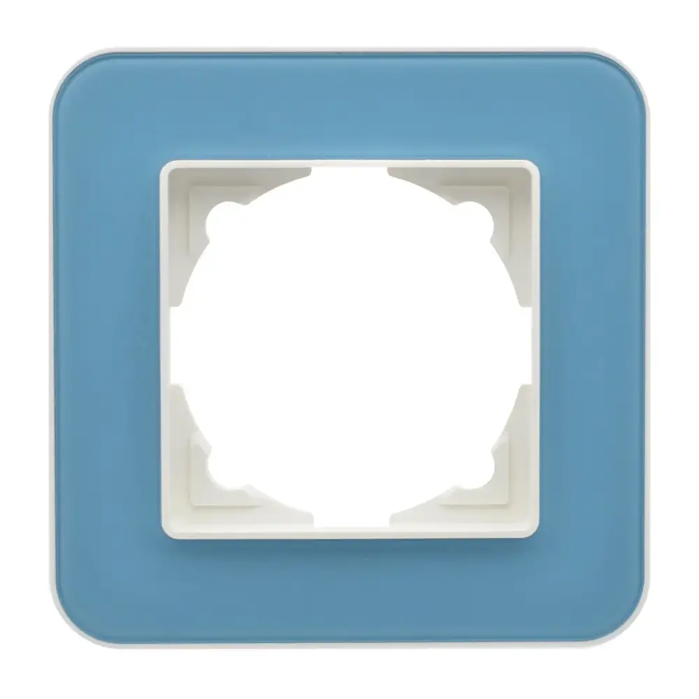Radius Elements Tekli Çerçeve, Fildişi Beyazı / Pastel Blue - Günsan