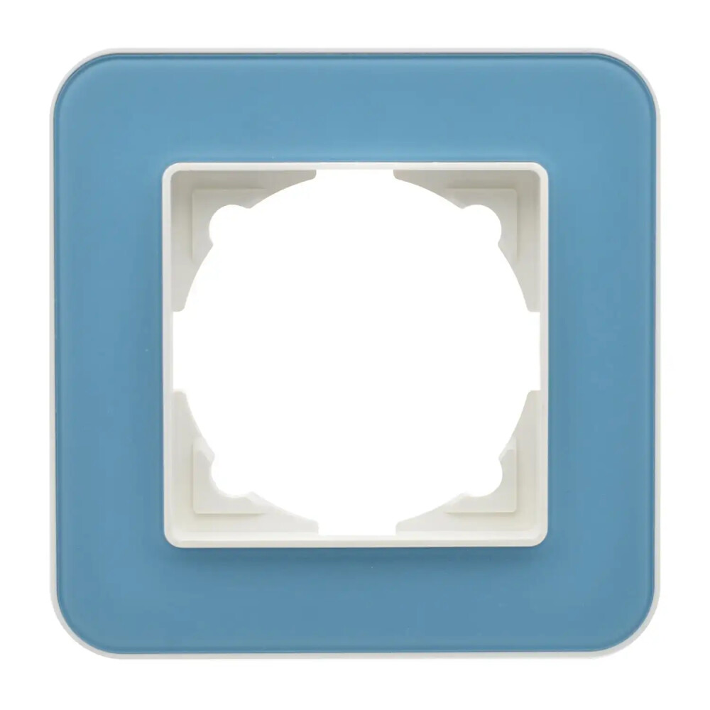 Radius Elements Tekli Çerçeve, Fildişi Beyazı / Pastel Blue - Günsan Elektrik