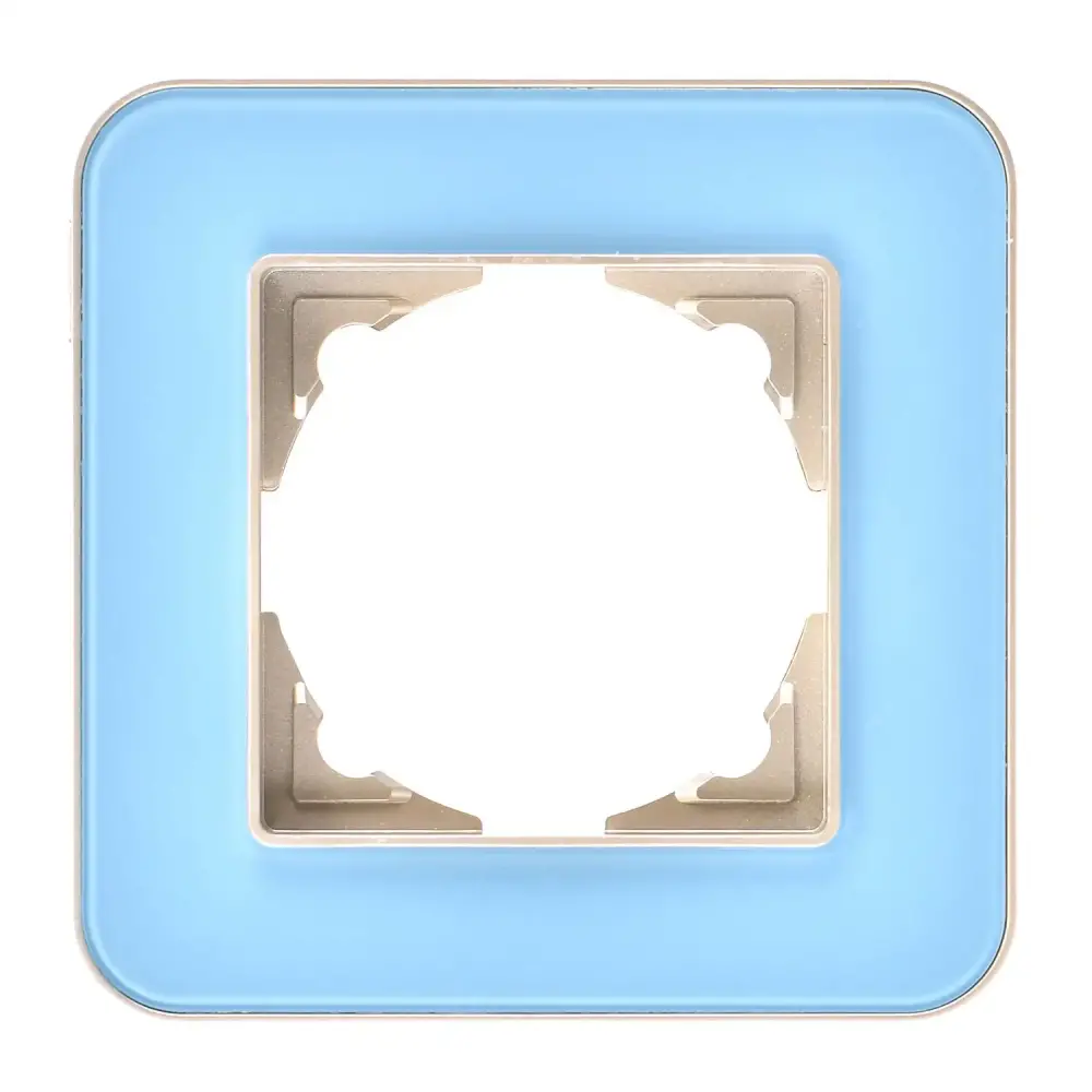 Radius Elements Tekli Çerçeve, Metalik Bej / Pastel Blue - Günsan