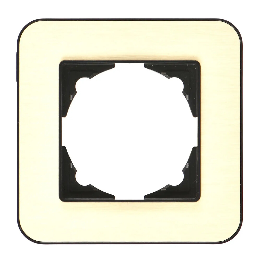 Radius Elements Tekli Çerçeve, Metalik Siyah / Gold - Günsan Elektrik