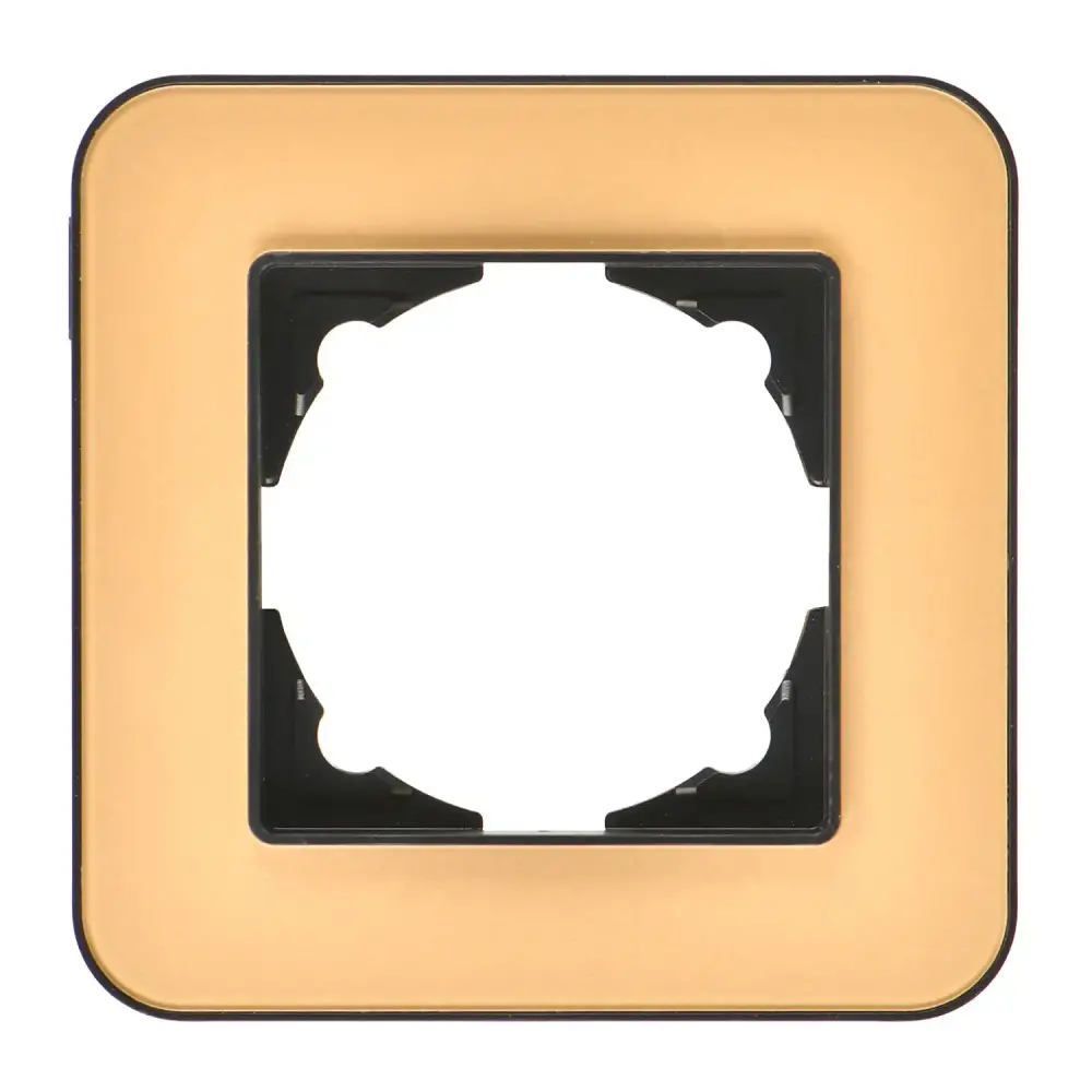 Radius Elements Tekli Çerçeve, Metalik Siyah / Pearl Gold - 1