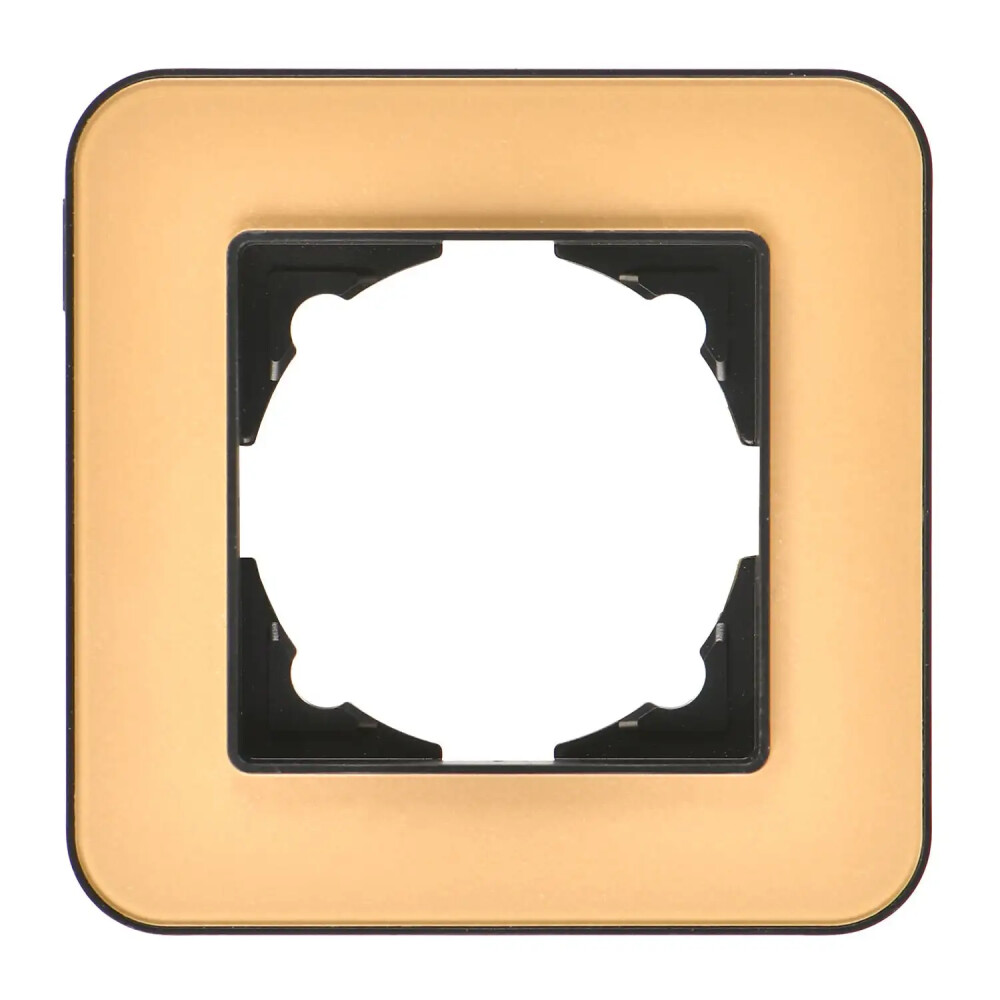 Radius Elements Tekli Çerçeve, Metalik Siyah / Pearl Gold - Günsan Elektrik