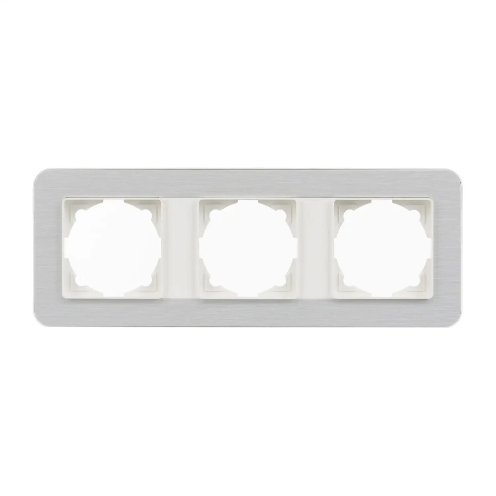 Radius Elements Üçlü Çerçeve, Fildişi Beyazı / Silver Light - Günsan Elektrik