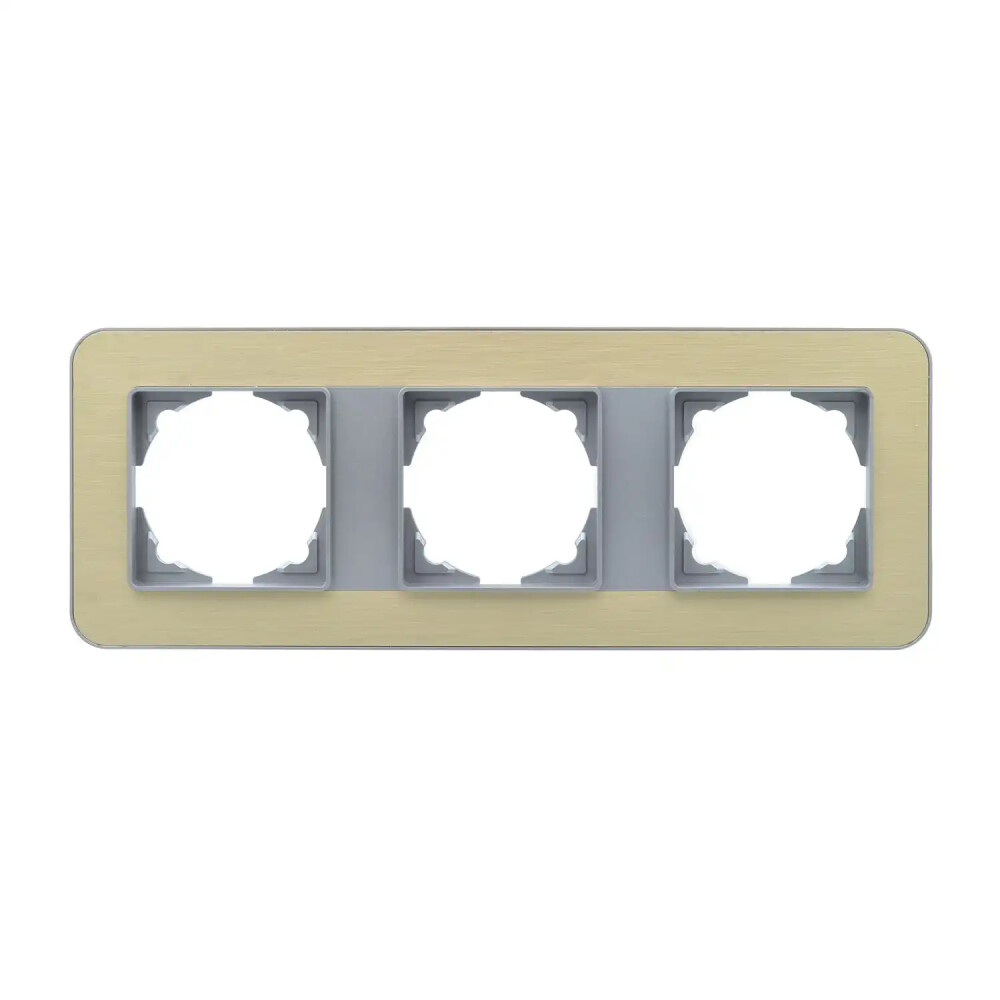 Radius Elements Üçlü Çerçeve, Gümüş / Gold - Günsan Elektrik