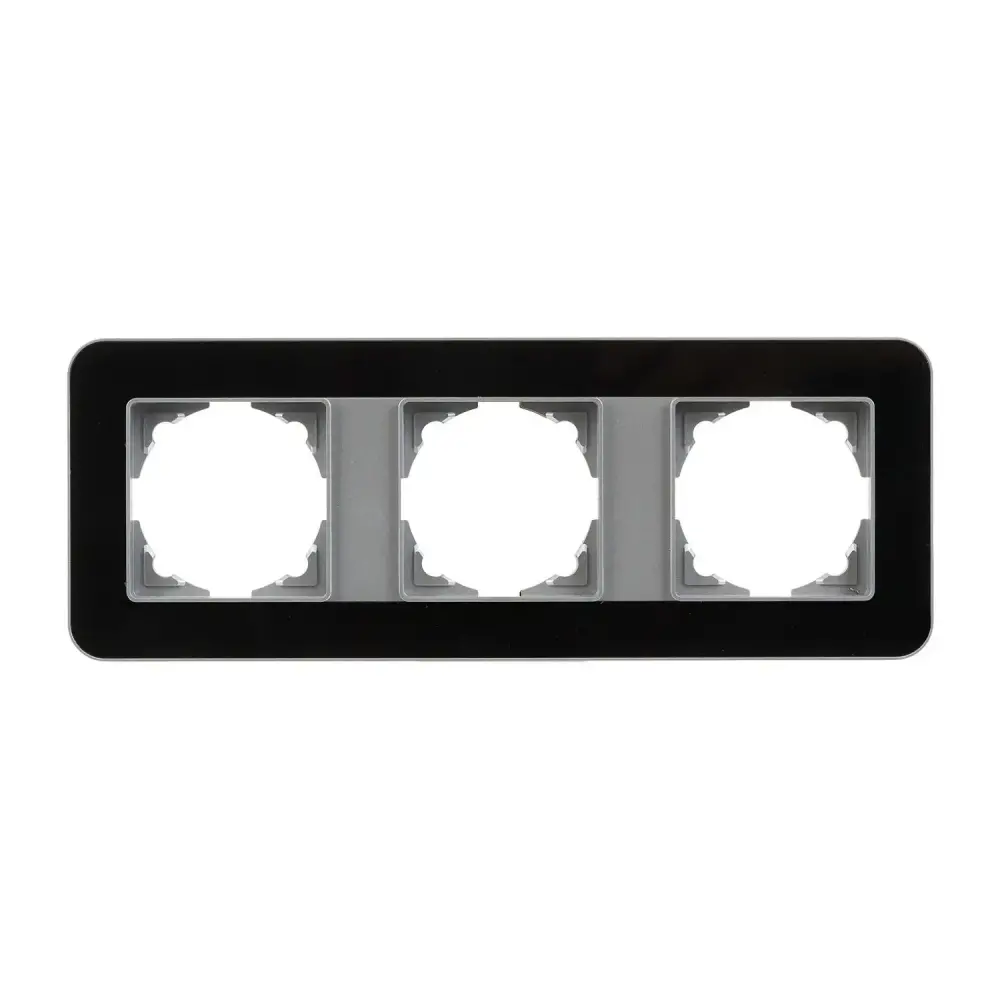 Radius Elements Üçlü Çerçeve, Gümüş / Jet Black - Günsan