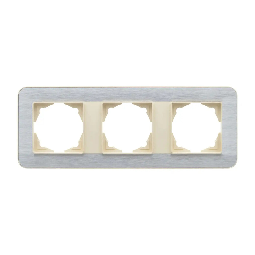 Radius Elements Üçlü Çerçeve, Krem / Silver Light - Günsan Elektrik