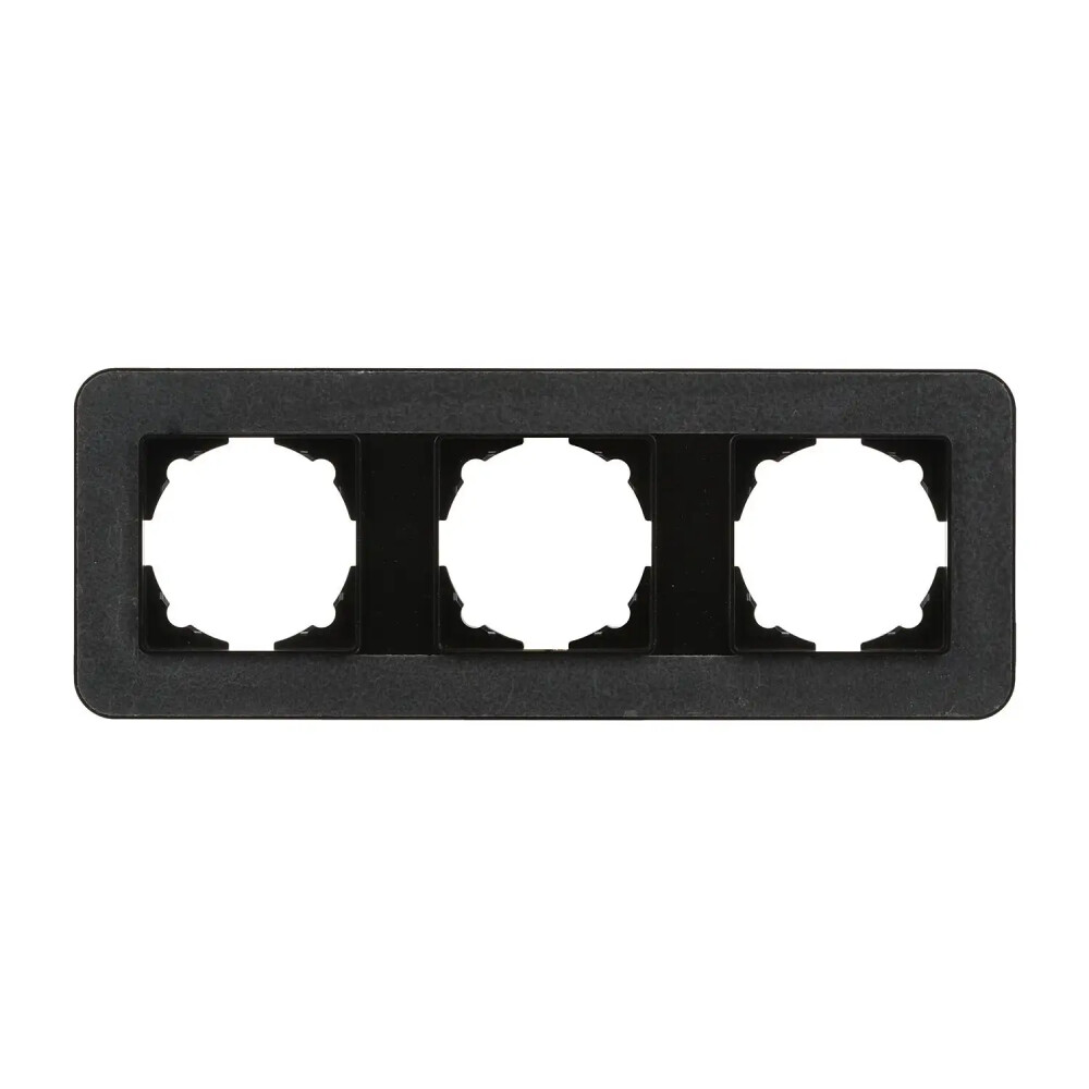 Radius Elements Üçlü Çerçeve, Metalik Siyah / Black - Günsan Elektrik