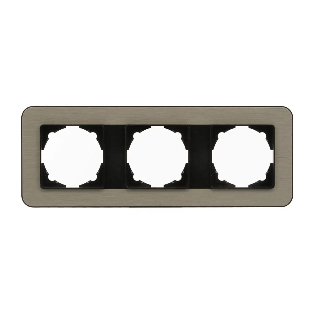 Radius Elements Üçlü Çerçeve, Metalik Siyah / Bronze - Günsan Elektrik