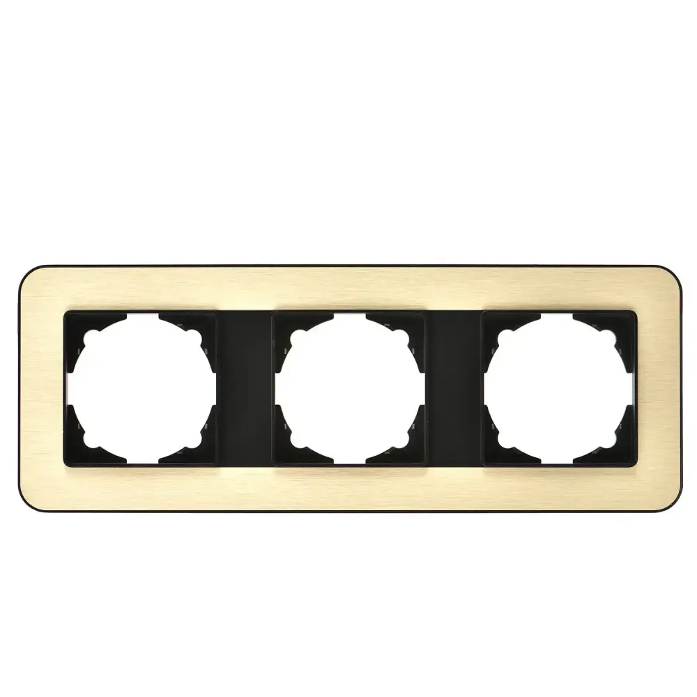 Radius Elements Üçlü Çerçeve, Metalik Siyah / Gold - 1