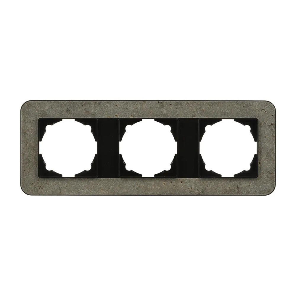 Radius Elements Üçlü Çerçeve, Metalik Siyah / Seagreen - Günsan Elektrik