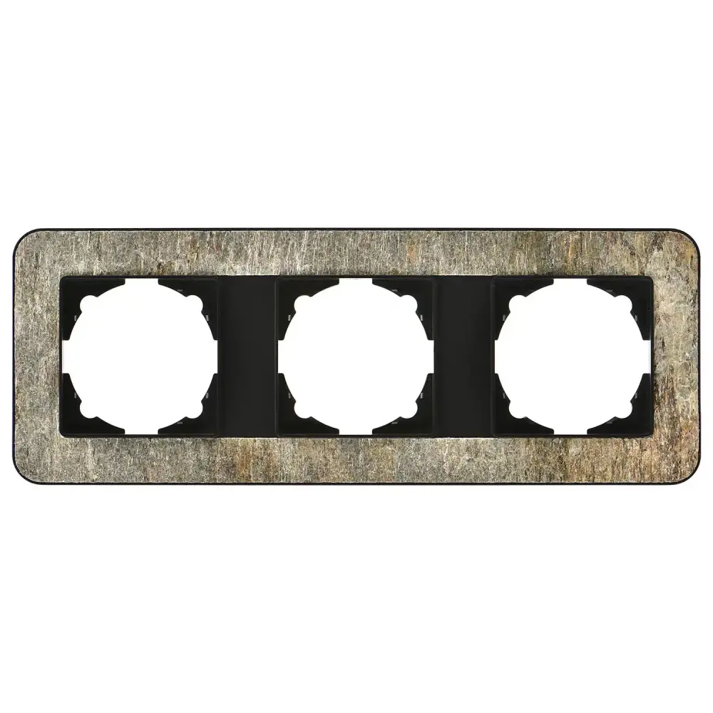 Radius Elements Üçlü Çerçeve, Metalik Siyah / Silver Gold - Günsan