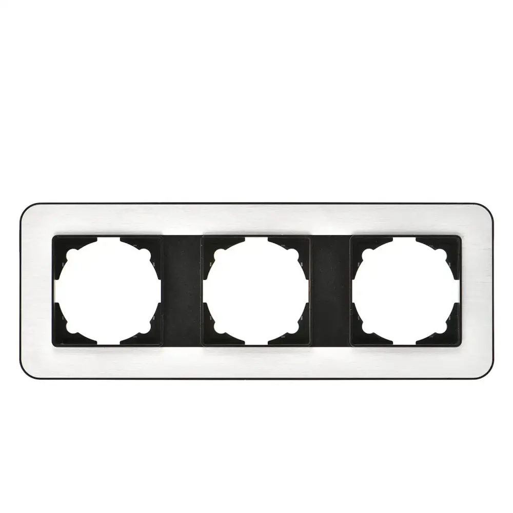 Radius Elements Üçlü Çerçeve, Metalik Siyah / Silver Light - Günsan