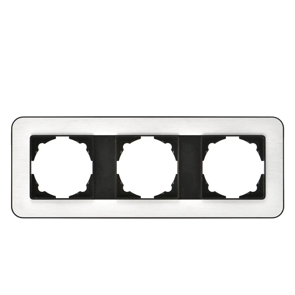 Radius Elements Üçlü Çerçeve, Metalik Siyah / Silver Light - Günsan Elektrik