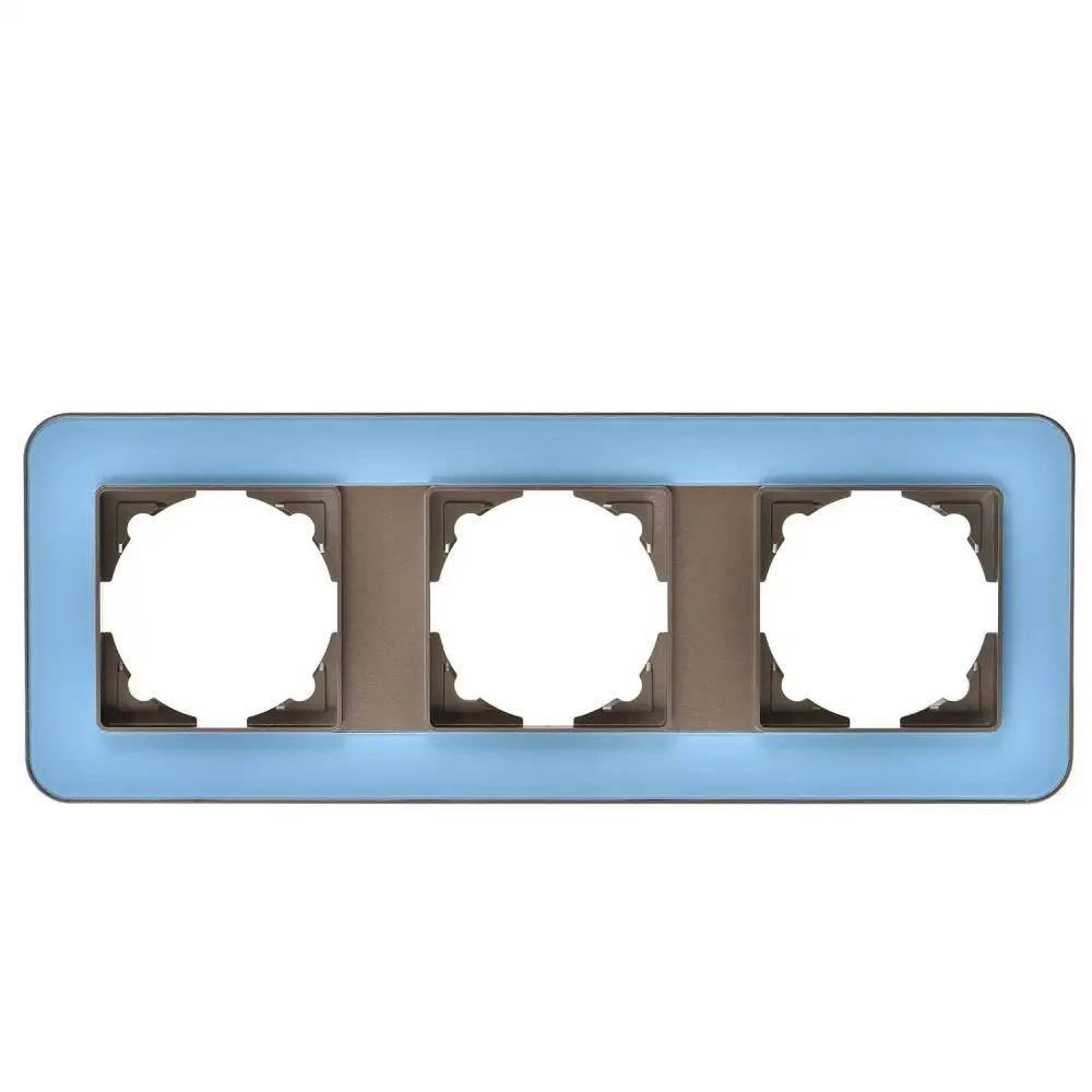 Radius Elements Üçlü Çerçeve, Mocha / Pastel Blue - Günsan