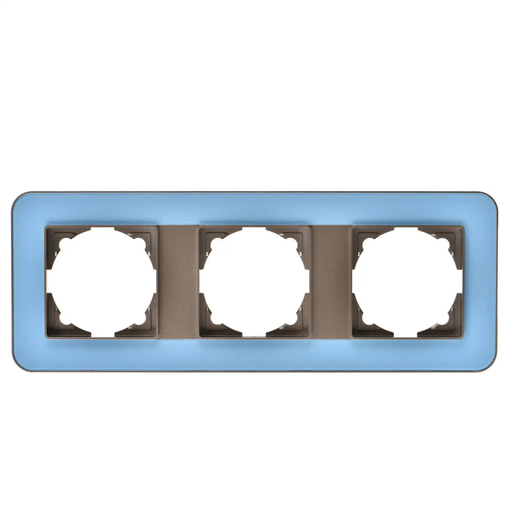 Radius Elements Üçlü Çerçeve, Mocha / Pastel Blue - Günsan Elektrik