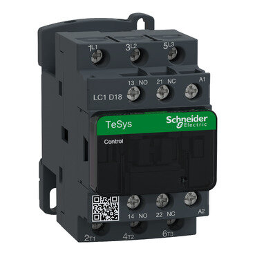 LC1D18B7 - TeSys D contactor - 3P(3 NO) - AC-3 - <= 440 V 18 A - 24 V AC coil - Schneider Electric