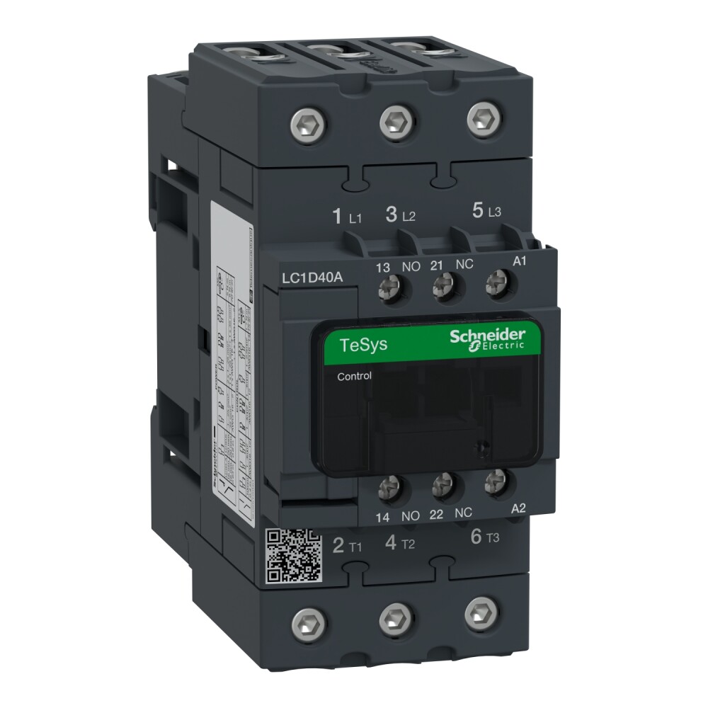 LC1D40AF7 - TeSys D contactor - 3P(3 NO) - AC-3 - <= 440 V 40 A - 110 V AC 50/60 Hz coil - 1