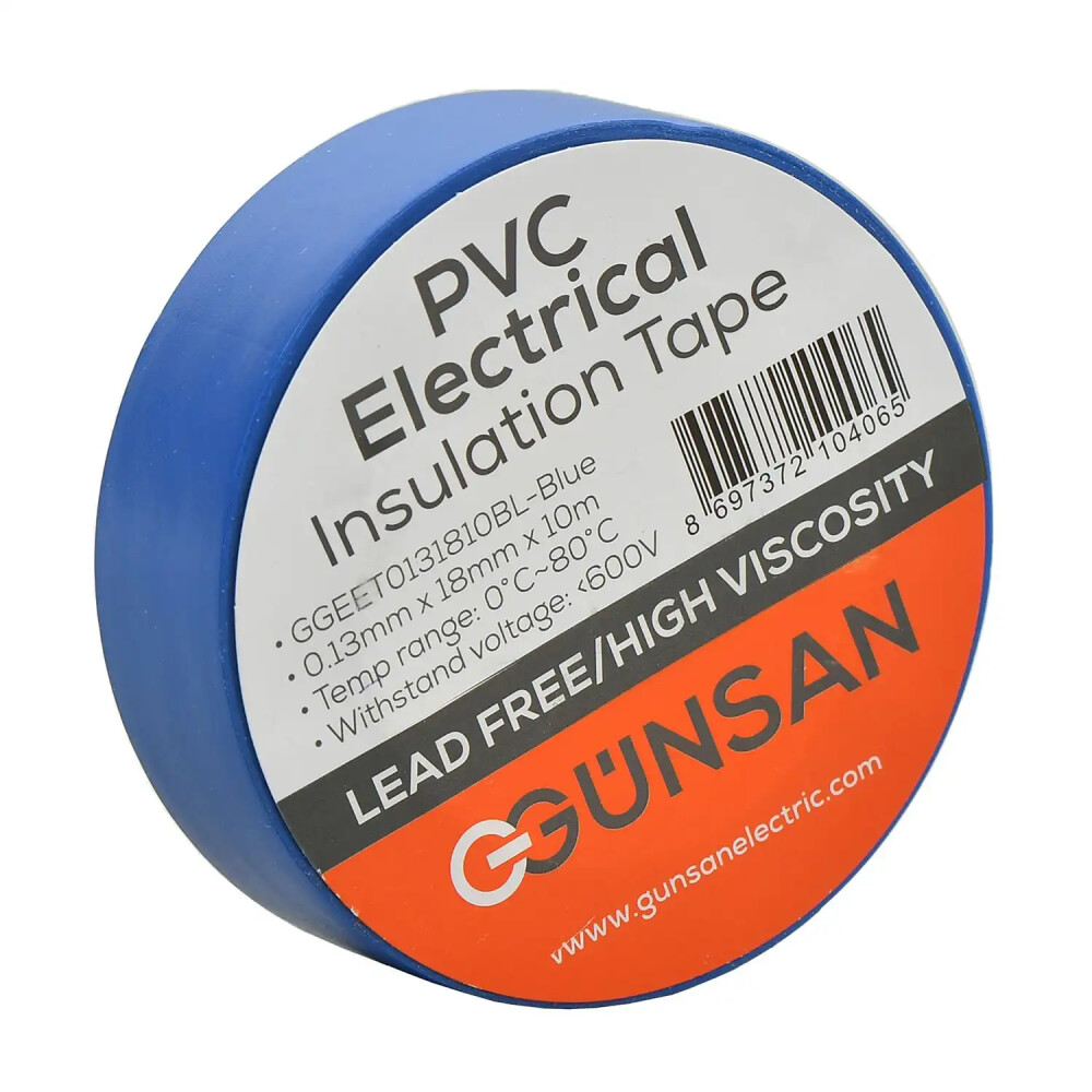 Valta 0.13mmX18mmX10m Elekrik İzolasyon Bandı Mavi - Günsan