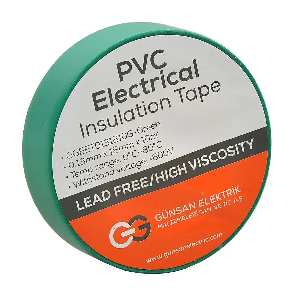 Valta 0.13mmX18mmX10m Elekrik İzolasyon Bandı Yeşil - Günsan