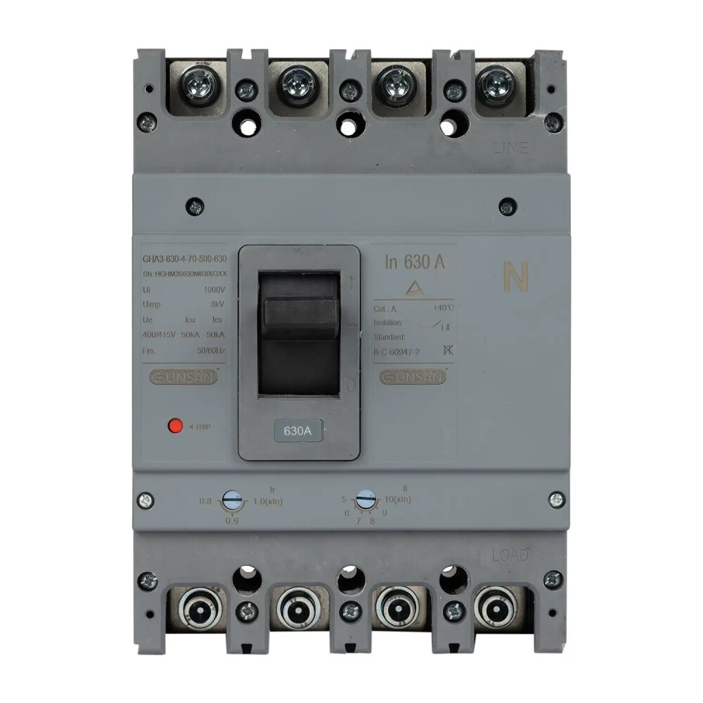 Valta Kompakt Şalter Ayar Sahalı 4P 630A 40℃ - Günsan Elektrik