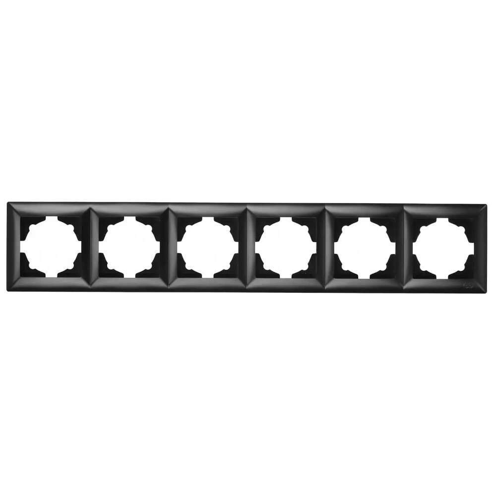 Visage Altılı Çerçeve, Metalik Siyah - Günsan Elektrik